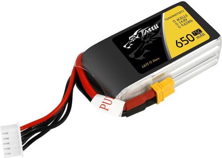 Productafbeelding Tattu RC batterij LiPo 650 mAh 14,8 V 75C (14.80 V, 650 mAh)