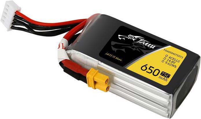 Productafbeelding Tattu RC batterij LiPo 650 mAh 14,8 V 75C (14.80 V, 650 mAh)
