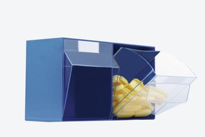 Produktbild Lockweiler Klarsichtmagazin H164xB600xT134mm 5 x C Kunststoff blau