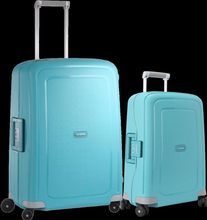 Samsonite S'cure Spinner 55+69 cm Aqua Blue Kofferset (79 l)