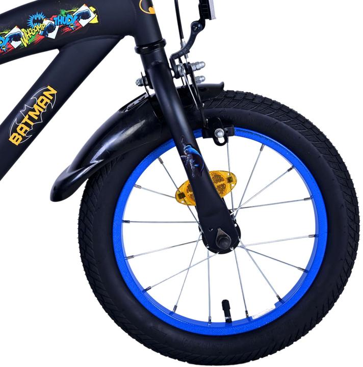 Actual product image Batman Children's bike 14 inch by Volare - Black, lightweight, with training wheels (14")