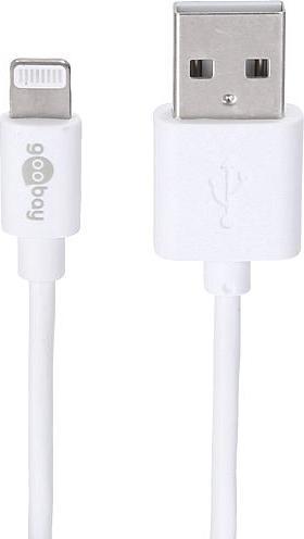Actual product image Goobay Lightning USB charging and synchronisation cable (1 m, USB 2.0, 5 W)