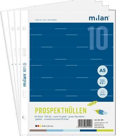 Immagine prodotto Durable Milano 100 tasche per brochure A5 60µ Milano 801 (A5)