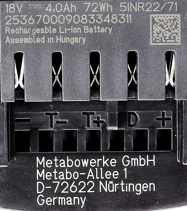 Actual product image Metabo Battery pack LiHD (18 V)