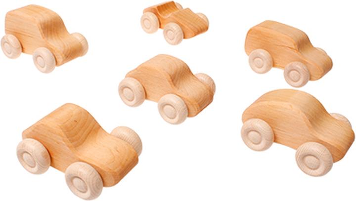 Grimm's Cars in set, 6 pieces, natural