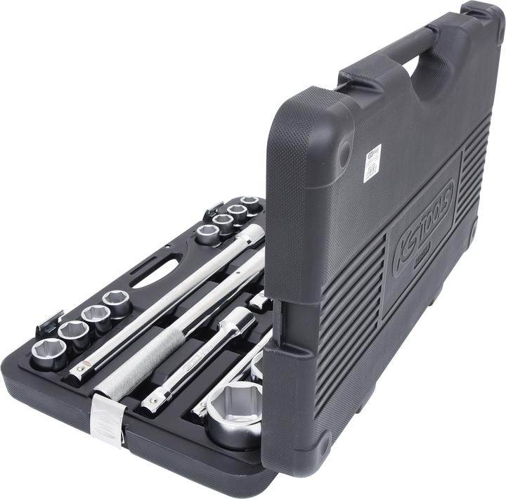 Productafbeelding KS Tools 3/4 dopsleutelset, 21 stuks zeskantig (32 mm, 19 mm, 24 mm, 50 mm, 41 mm, 22 mm, 23 mm, 21 mm, 27 mm, 35 mm, 46 mm, 26 mm, 30 mm, 38 mm, 29 mm, 36 mm)