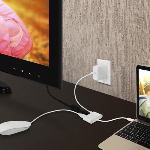 Produktbild Macally USB-C zu HDMI 4K - Multiport Adatper (USB-C, 3 Ports)