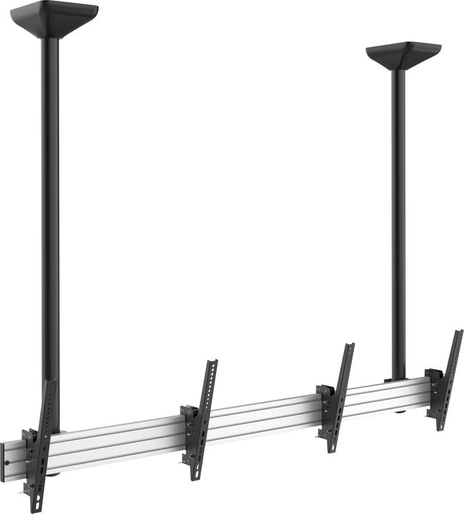 Produktbild equip Pro - Klammer für 2 LCD-Displays - Kunststoff, Aluminium, Stahl - Schwarz, Silbe (Decke, 55", 50 kg)