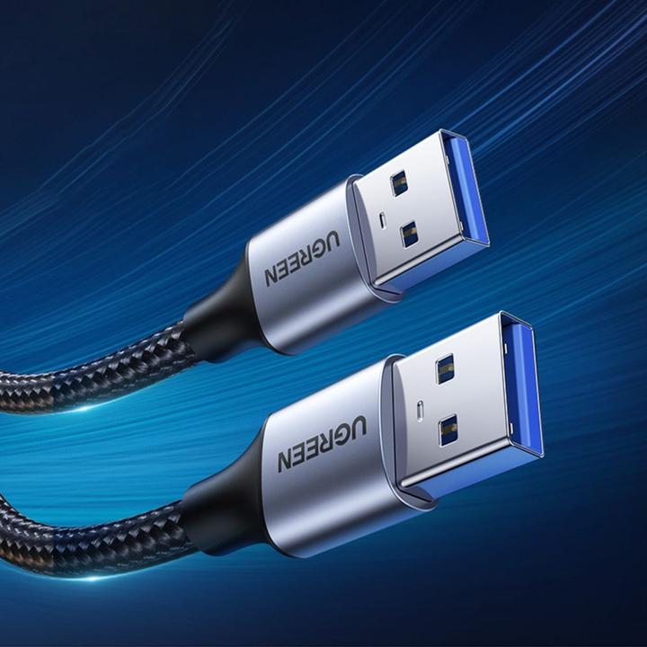 Produktbild Ugreen USB3.0 cable Male USB-A to Male USB-A 2A, 0.5m (black) (0.50 m, USB 3.0)