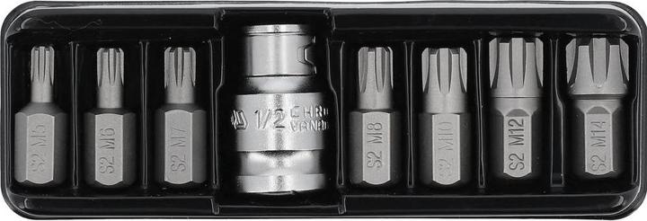 Produktbild Yato YT-0418 8-teiliger Torx-Bit-Satz für Schrauber, M5-M14 (M6, M8, M5, M7)