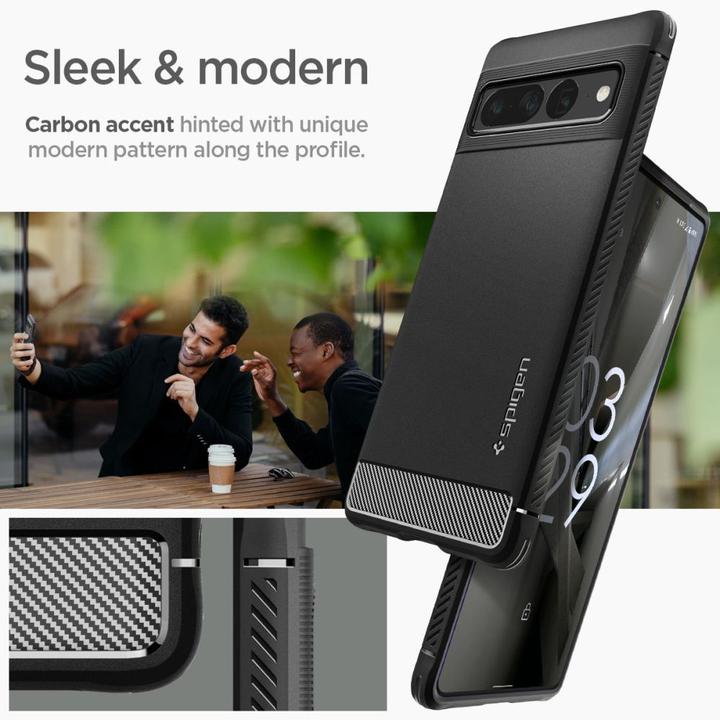 Produktbild Spigen Rugged Armor Google Pixel 7 Pro czarny/matte black ACS04725 (Google Pixel 7 Pro)