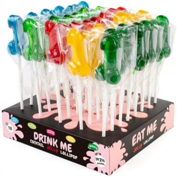 Actual product image Secret play Secretplay - Display Range Of Penis Lollipops With Alcohol 40 Units (Dice games)
