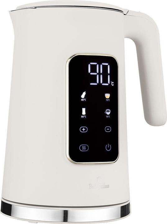 BerlingerHaus Eleganter Wasserkocher, Innenraum Edelstahl, 1.7 l, 2200 W, weiss (1.70 l)