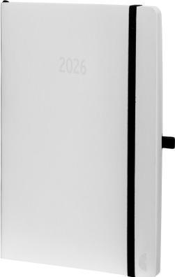 Chronoplan CHRONOPLA Chronobook Black&White 2026 50936Z.26 1W/2S weiss SC A5 (A5, German)