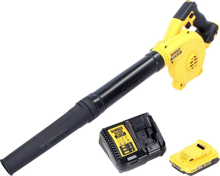 Actual product image DeWalt DCV 100 D1 18 V battery-powered blower / leaf blower + 1 x DCB 183 2 Ah battery + DCB 115 charger (Rechargeable battery operated, Leaf blower)