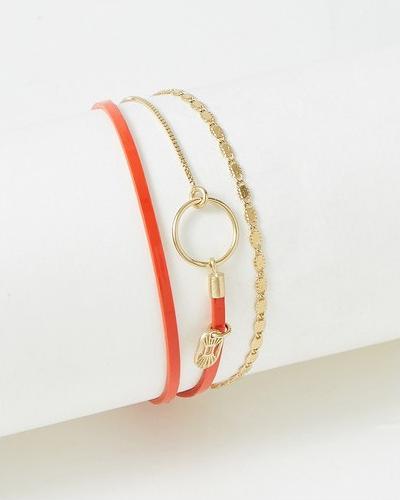 Image du produit Flowers Forzoé Bracelet Tabatha - Laiton Plaque - Cuir Veritable (Plaque en laiton)