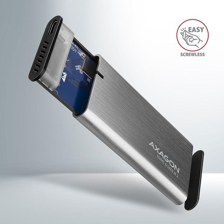 Produktbild Axagon EEM2-SG2 externes Gehäuse für M.2 SSDs USB-C 3.2 Gen 2 (M.2)