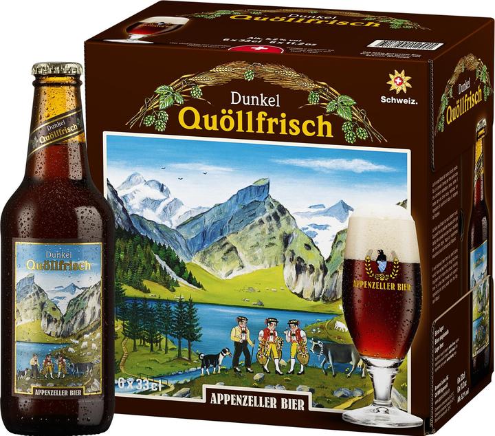 Actual product image Appenzeller Bier Quöllfrisch dark (6 x 33 cl)