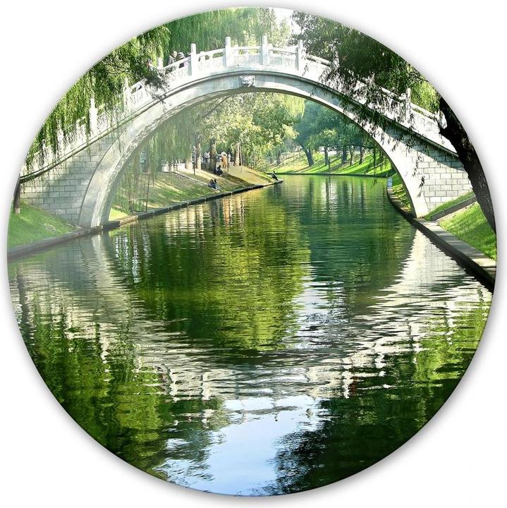 Actual product image Trenddeko Bridge on the river - round (70 x 70 cm)