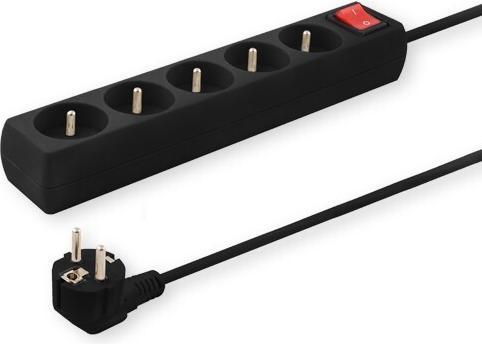 Actual product image Savio Power strip, 5 sockets, 5 m black (LZ-03) (5 x, CEE 7/5, 5 m)