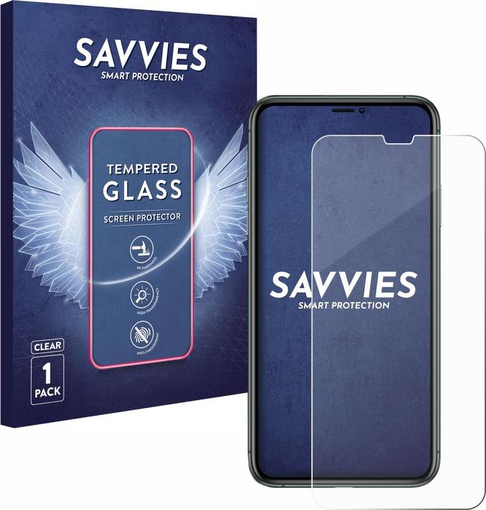 Actual product image Savvies Tempered Glass (1 Piece, Apple iPhone 11 Pro Max)