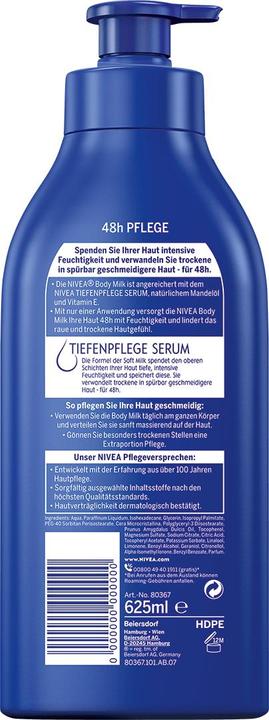 Image du produit NIVEA Lait riche pour le corps (Lait pour le corps, 625 ml)