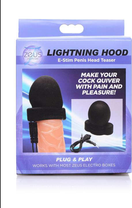 Actual product image Zeus Electrosex Lightning Hood E-stim Penis Head Teaser