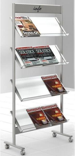 Produktbild Kerkmann Prospektregal Ecoline silber DIN A4 (A4)