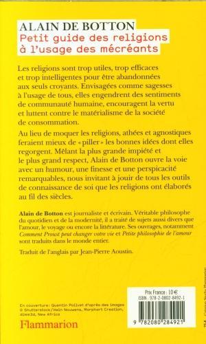 Immagine prodotto Cuba Petit guide des religions à l'usage des mécréants (Francese, Alain de Botton, 2022)