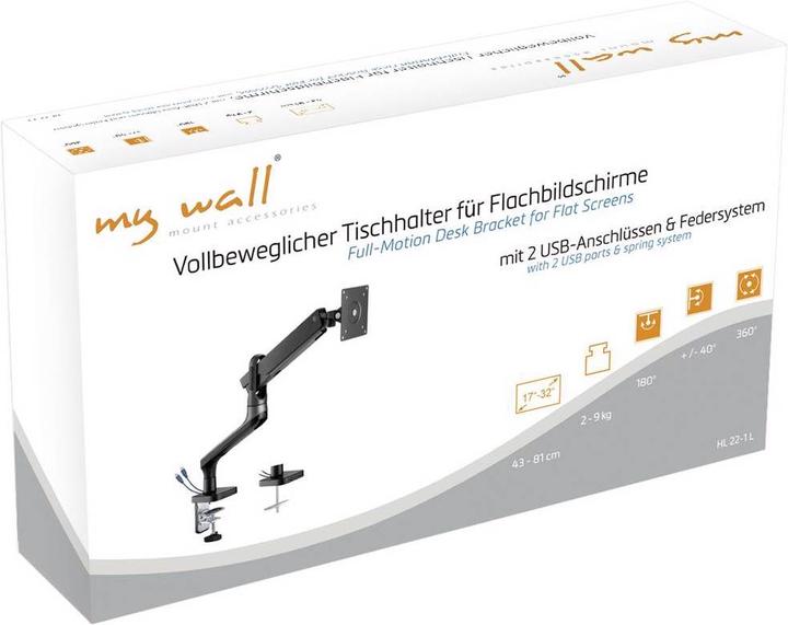 Produktbild myWall Monitor Tischhalterung 43,2 cm (17) 81,3 (32) Neigbar, Drehbar (Tisch, 32.01")
