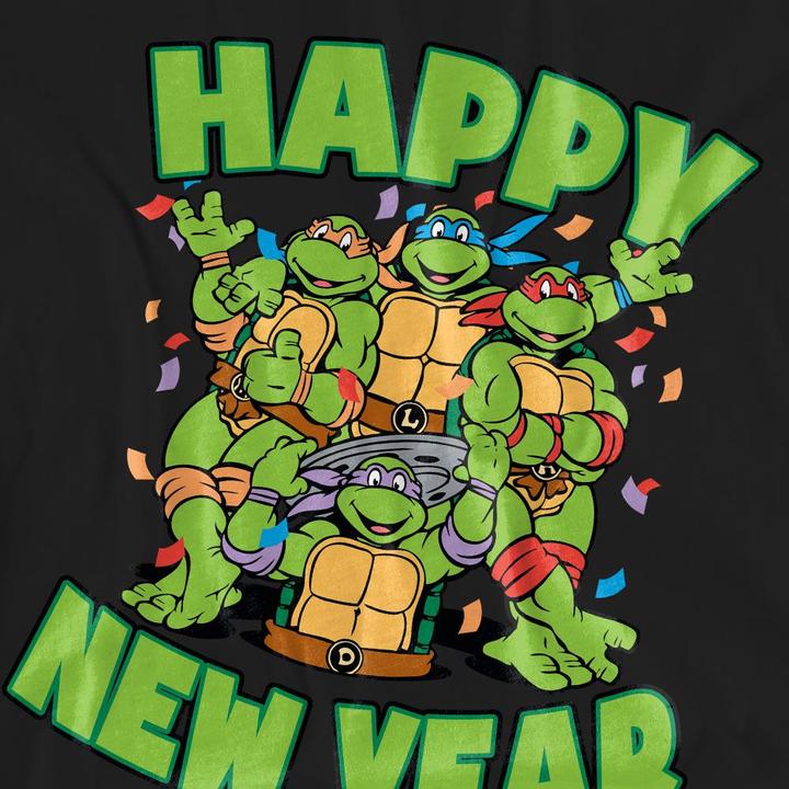 Actual product image Teenage Mutant NT Unisex Adult Group New Year T-Shirt (M)