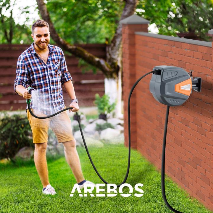 Immagine prodotto Arebos Avvolgitore per tubi da giardino (30 m)