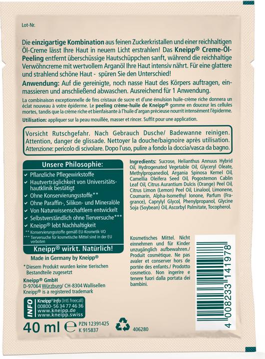 Immagine prodotto Kneipp Crema coccolante peeling all'olio (40 ml)