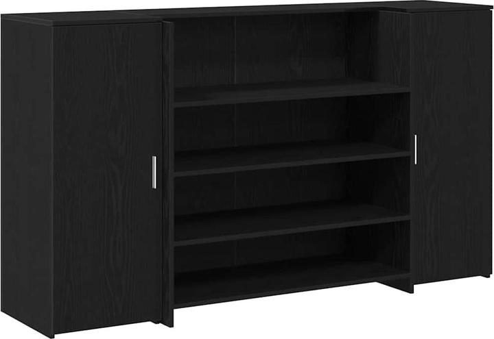 Produktbild VidaXL Empfangstheke Schwarz Eichen-Optik 180x50x103,5cm Holzwerkstoff