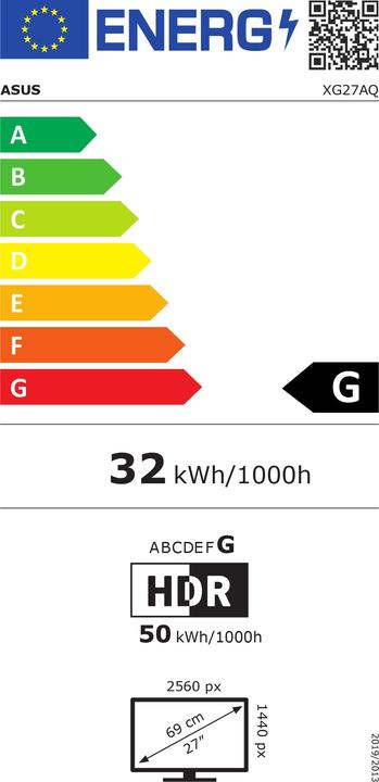 Energie-Label ASUS Rog Strix XG27AQ (2560 x 1440 Pixel, 27")