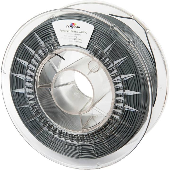 Actual product image Filament PETG dark grey 1.0kg 1.75mm (PETG, 1.75 mm, 1000 g, Grey)