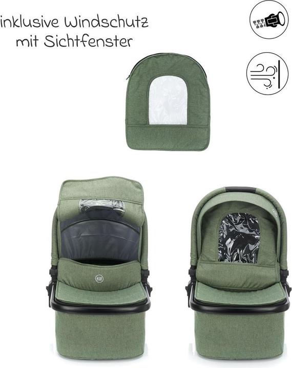 Produktbild Fillikid Kinderwagen 3 in 1 3-1 Kombi-Kinderwagen-Set Fill Jaguar mit