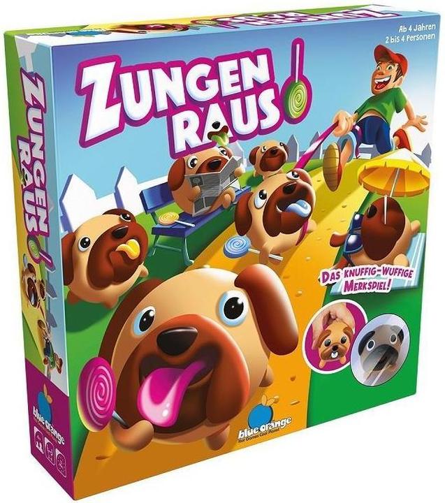 Actual product image Blue Orange Tongues out. (German)