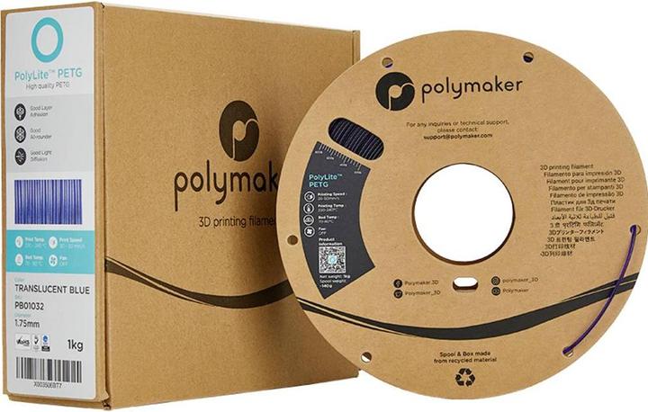 Actual product image Polymaker Filament (PETG, 1.75 mm, 1000 g, Blue)