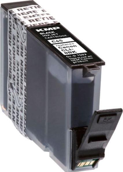 Produktbild KMP C65 Tintenpatrone kompatibel mit Canon CLI-8 BK (BK)