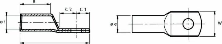 Actual product image Cimco Tubular cable lug, ring-shaped, conductor cross-section/ connecting bolt 10qmm/5 mm