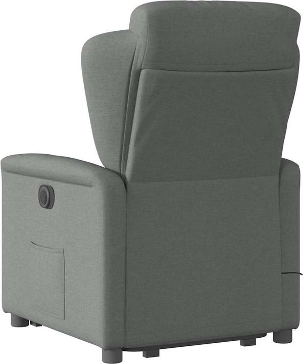 Produktbild VidaXL Elektrischer Massagesessel mit Aufstehhilfe Dunkelgrau Stoff