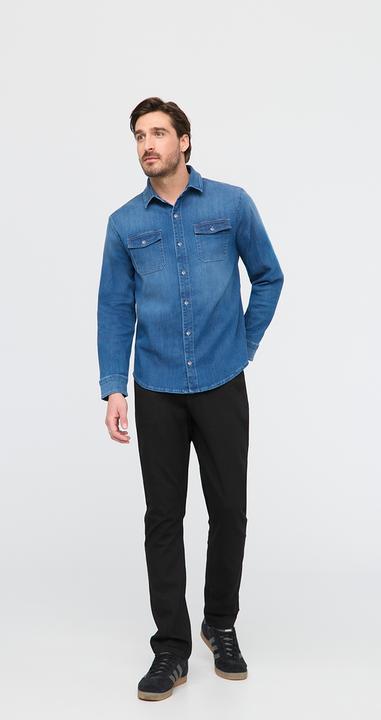 Du/Er Performance Denim Lite Two-Pocket Shirt - Haze Indigo