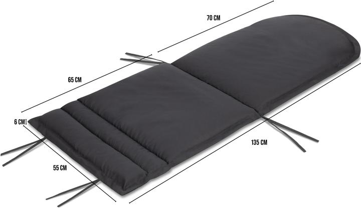 Produktbild Aspero 2 x Stuhlauflage für Adirondack Gartenstuhl (140 x 55 x 6 cm)