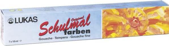 Produktbild Lacufa Lukas 108007 Schulmalfarben, 7 Farben (18ml) (7 Farben, 126 ml)