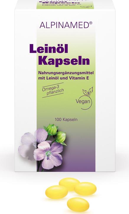Actual product image Alpinamed Linseed Oil Capsules (100 Piece, Capsules, 112 g)
