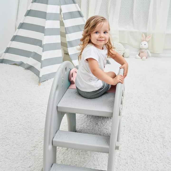 Produktbild Baby Vivo Kleinkinderrutsche Pink/Grau