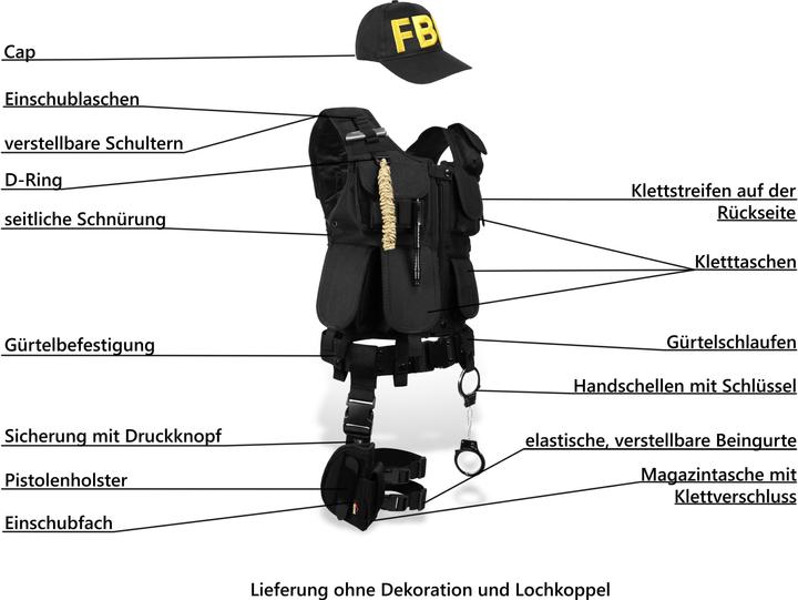Actual product image Normani SWAT/Police/Security Carnival (XXL)
