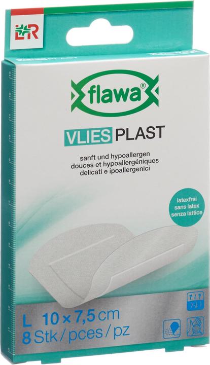 Actual product image Flawa Fleece Plast Plaster Strips 7.5x10cm (8 x)