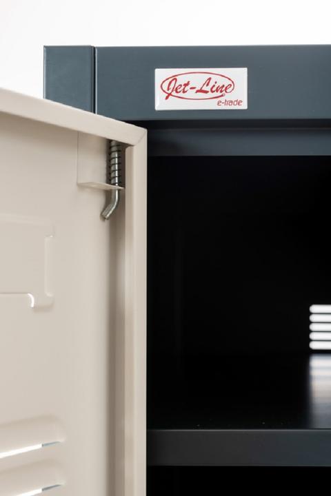 Produktbild Jet-Line Aktenschrank Spind ODESSA dunkelgrau-weiss 2-türig